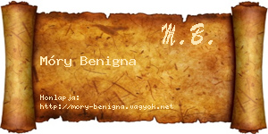 Móry Benigna névjegykártya